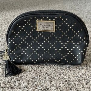 Victoria's Secret Black and Gold Studded Cosmetic Bag